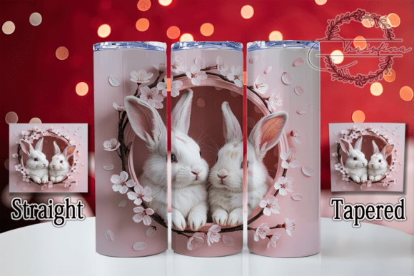 3D Baby Bunny 20oz Tumbler Design