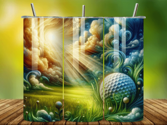 3D Golf Ball 20oz Tumbler Wrap V.11