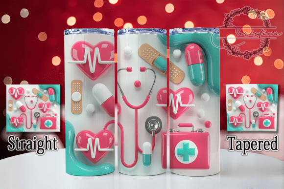3D Healthcare Nurse Tumbler Design for Creative Projects