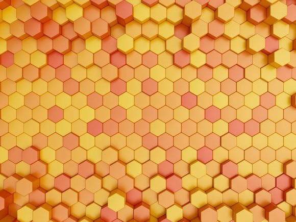 3D Hexagon Abstract Background