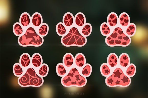 3D Paw Print SVG Layered Pet Bundle: A Creative Asset