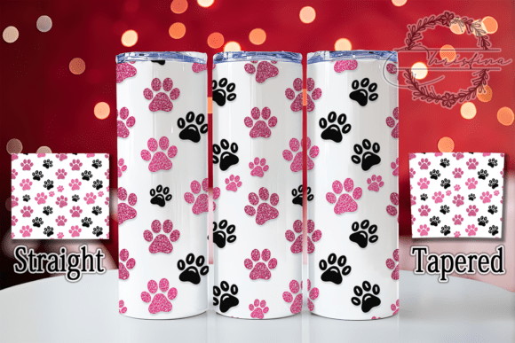3D Pink Puffy Paw Tumbler: A Stylish Digital Design Asset