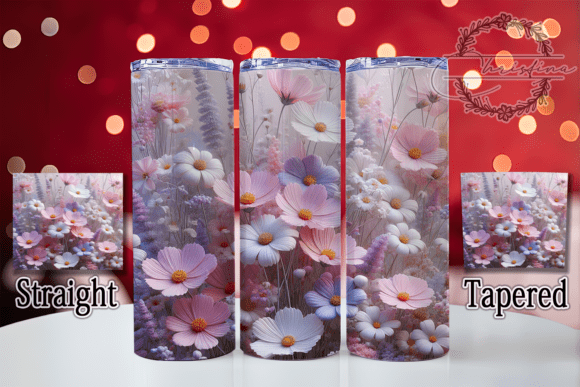 3D Spring Wildflower 20oz Tumbler: A Vibrant Design Asset
