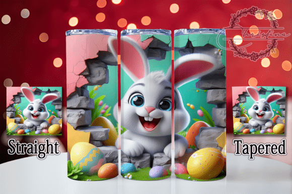3D Whimsical Easter Bunny Tumbler Design for Creative Projects