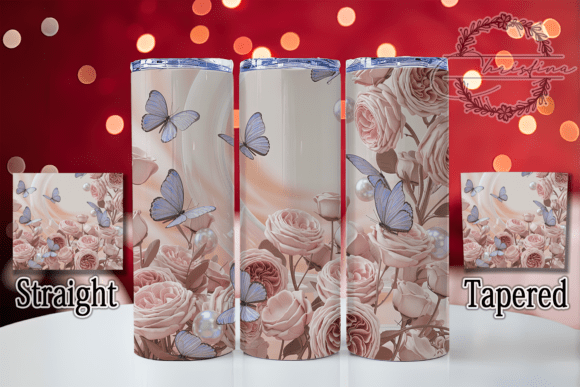 3D Wildflower Butterfly Tumbler: Vibrant Design for Creative Projects