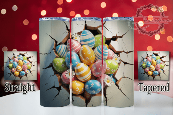 Charming 3D Bunny Hole Flower Egg Tumbler Design