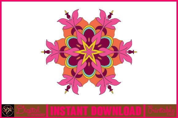 Mandala 3D Layered SVG Cut File-34: Vibrant Tribal Design