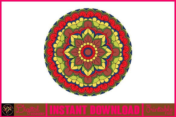 Mandala 3D Layered SVG Cut File-70: Vibrant Tribal Design