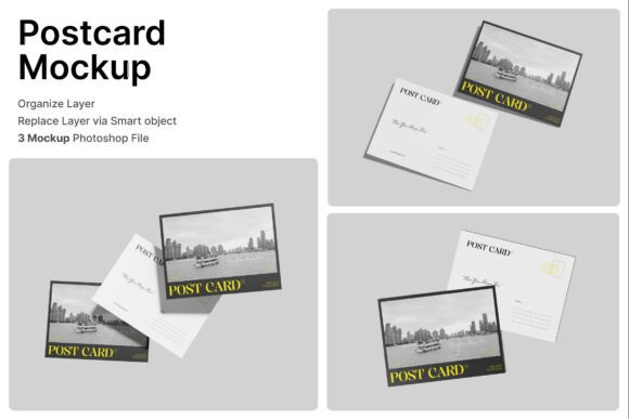 Postcard 3D Mockup: Realistic Scene for Travel & Branding